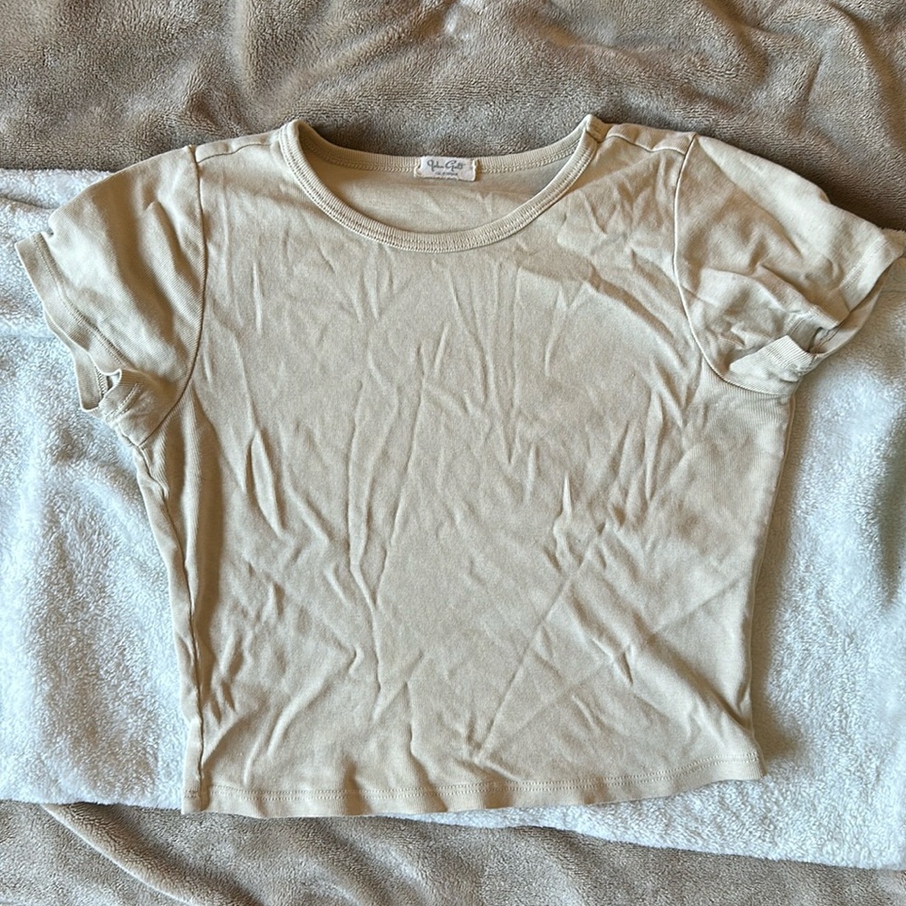 John Galt/Brandy Tan baby tee